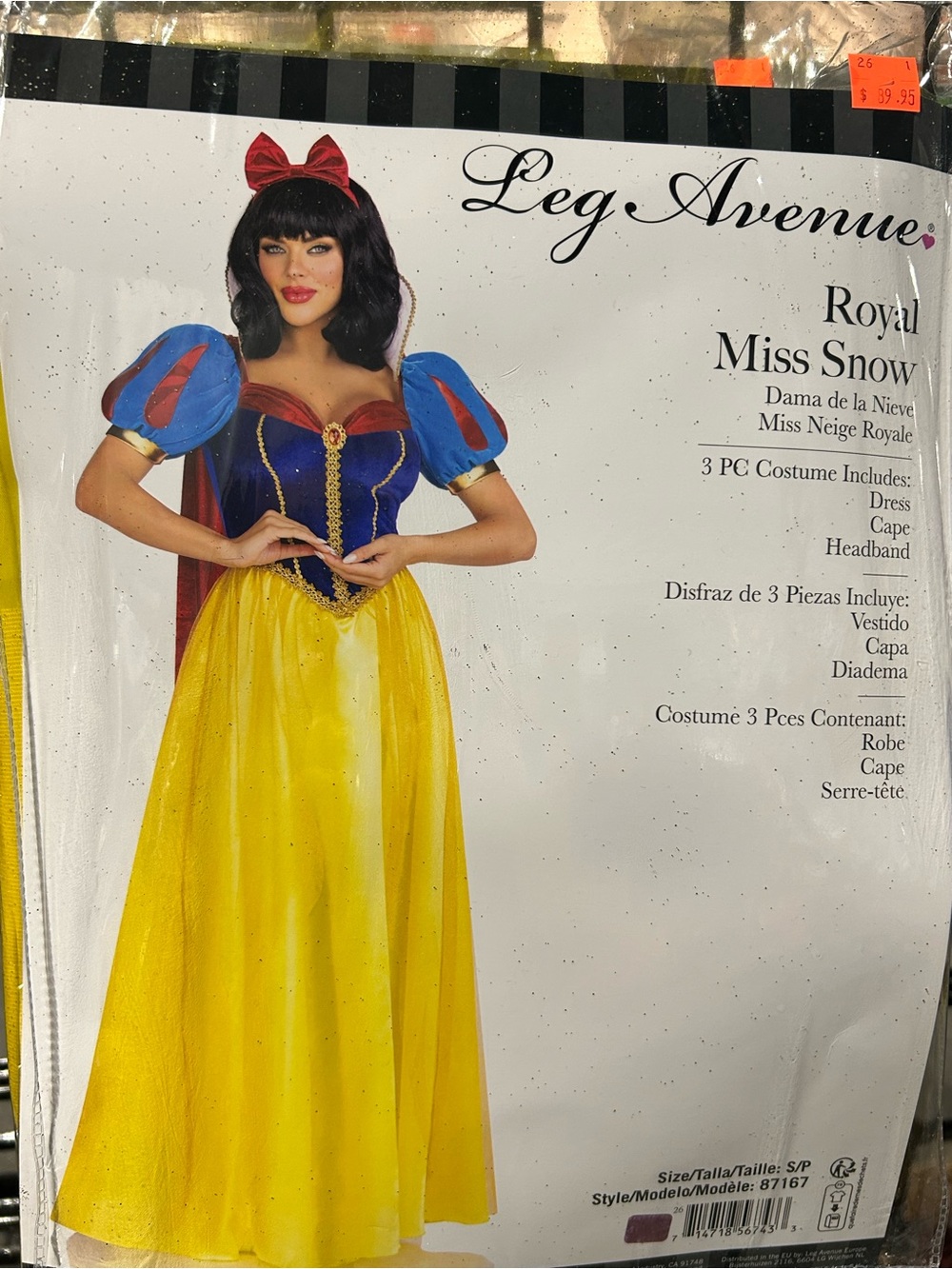 Leg Avenue Snow Princess Costume - Blue, Red & Yellow